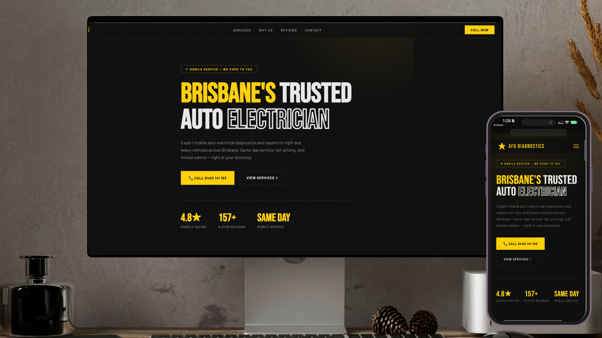 AFG Diagnostics mockup