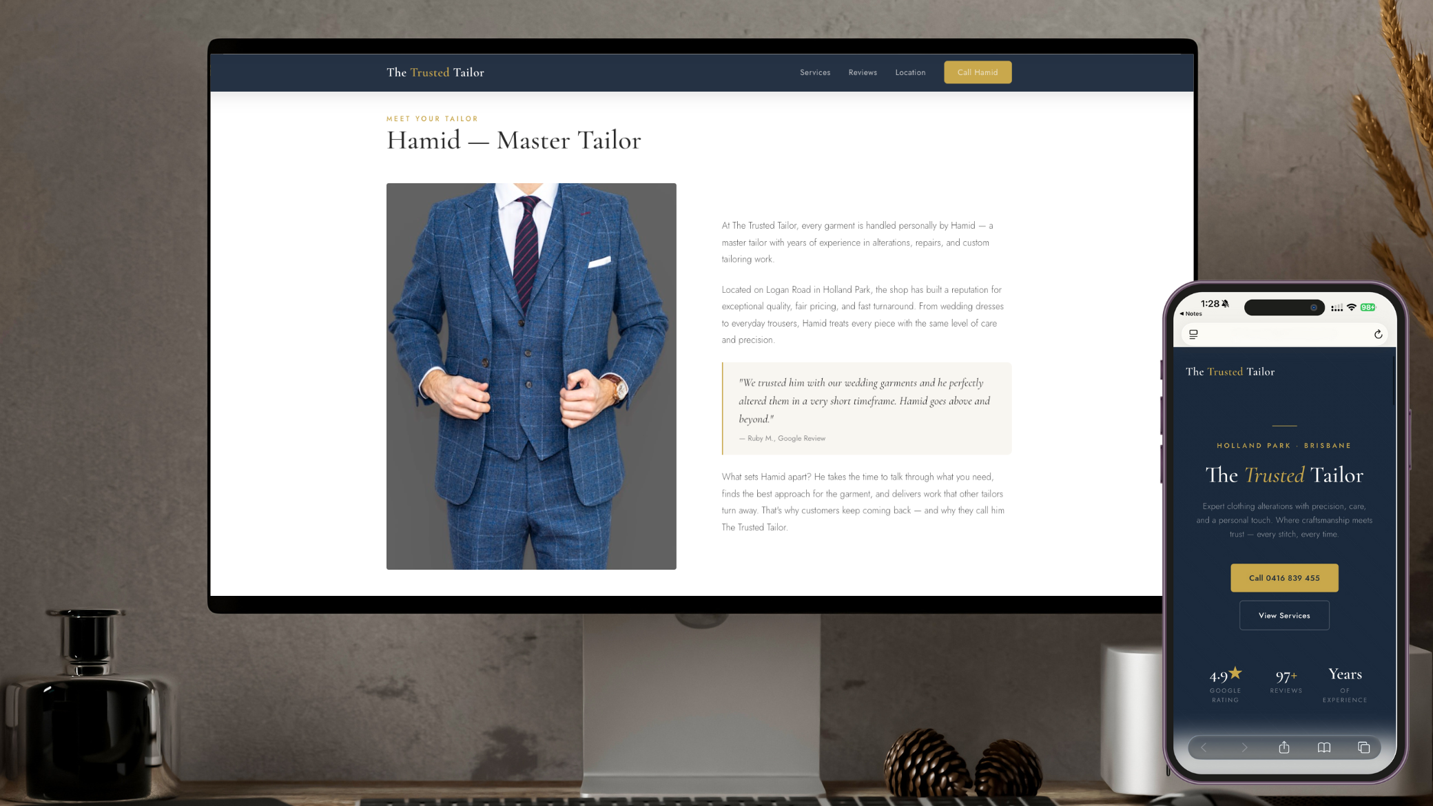 The Trusted Tailor mockup