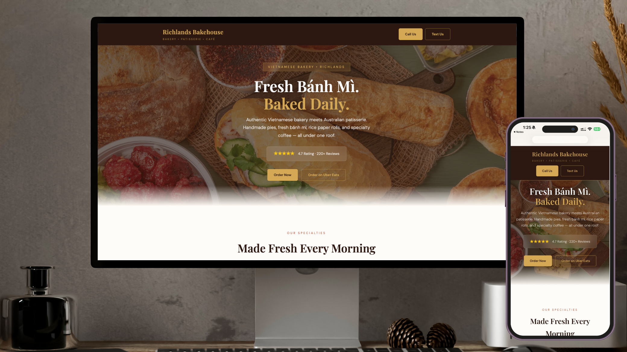 Richlands Bakehouse mockup