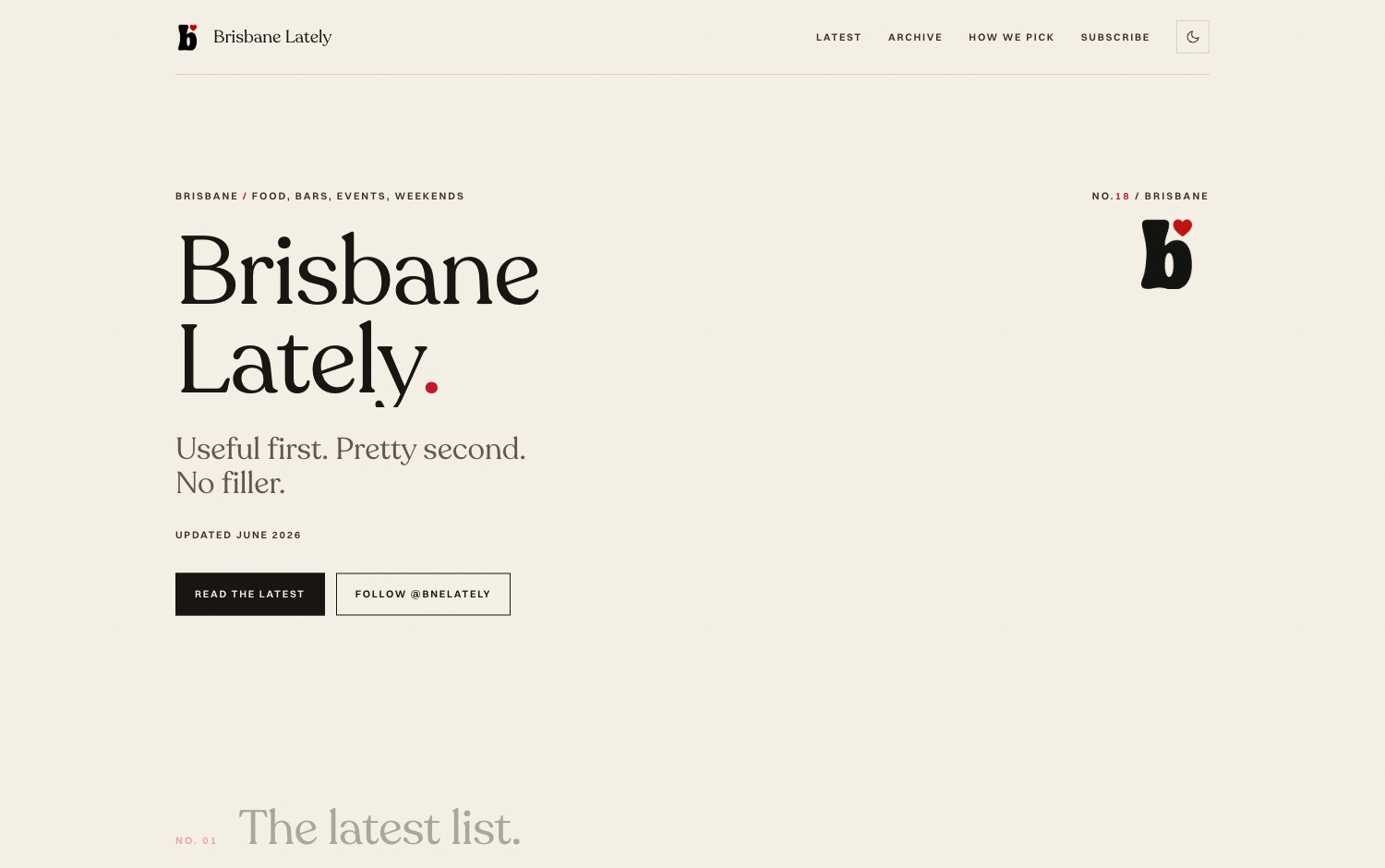 Brisbane Lately 데스크탑